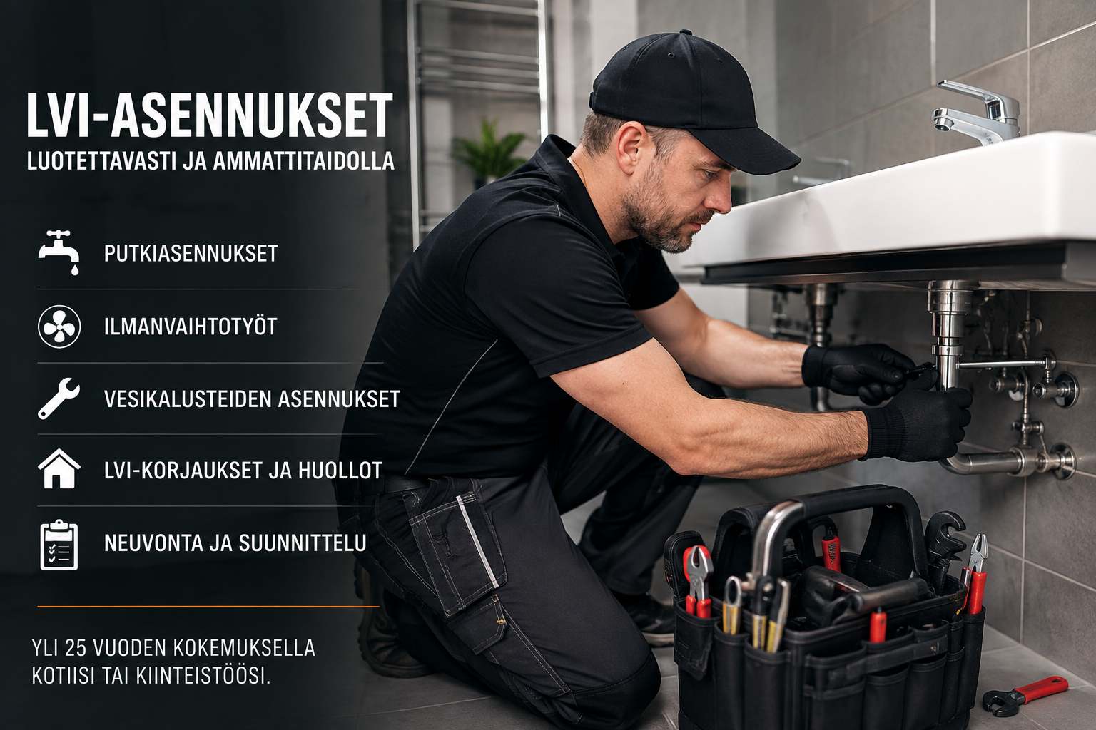 LVI-asennukset, putkityöt ja ilmanvaihtotyöt Päijät-Hämeessä ja Uudellamaalla