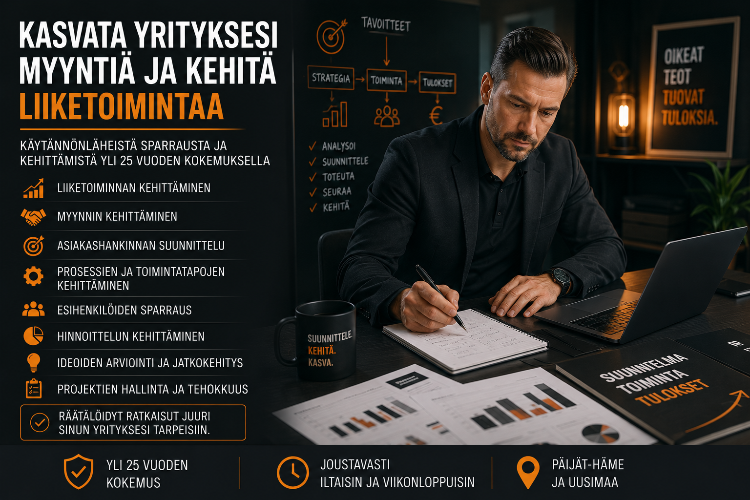 Liiketoiminnan kehittäminen, myynti ja yritysvalmennus