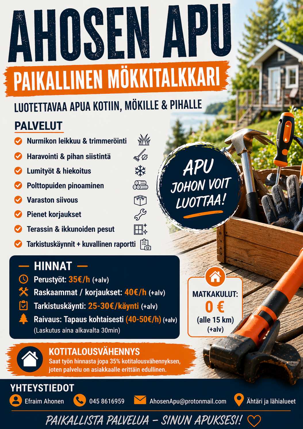 Talkkari palvelua Pohjanmaan aluuella
